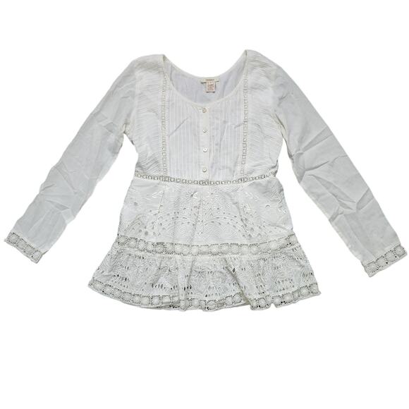 Sundance Crochet Bohemian Blouse Size Small - Picture 1 of 5